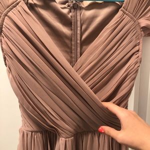 Petite cap sleeve bridesmaid dress